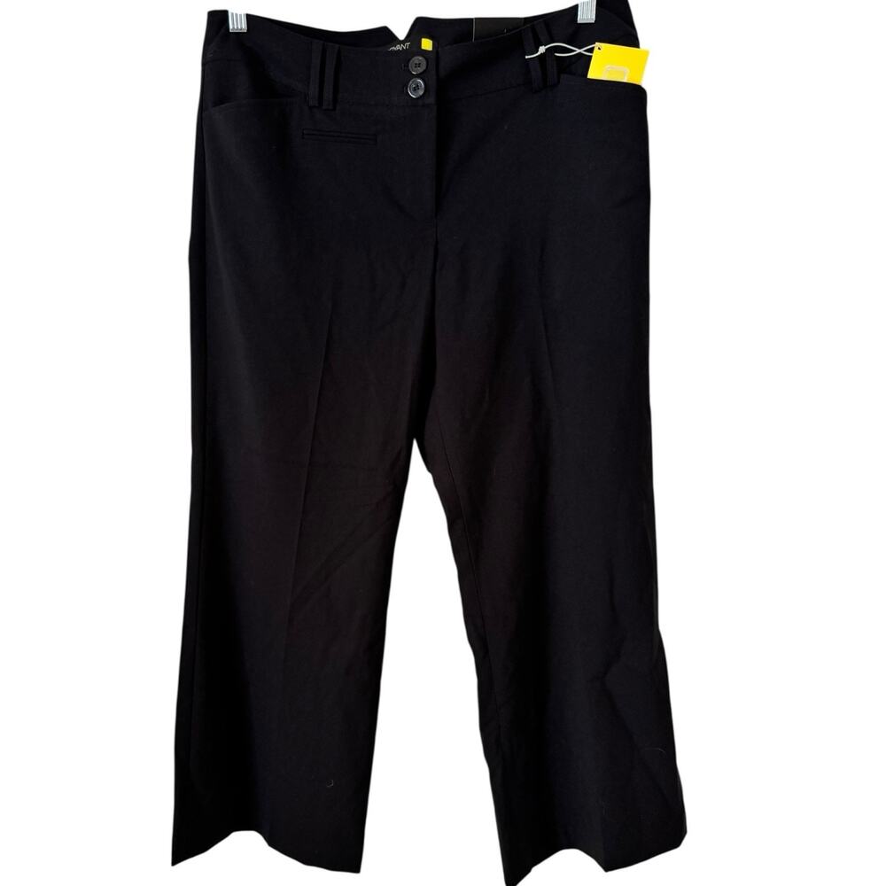 NWT Lane Bryant Houston Pant Right Fit Black Wide Leg Dress Pants Size 2P